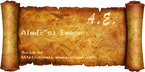 Almási Emese névjegykártya